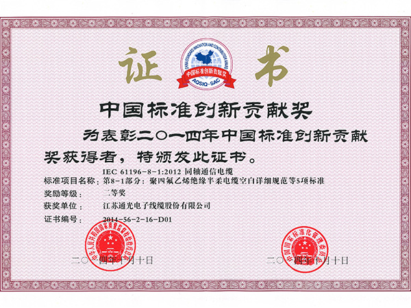 China Standard Innovation Contribution Award